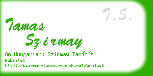 tamas szirmay business card